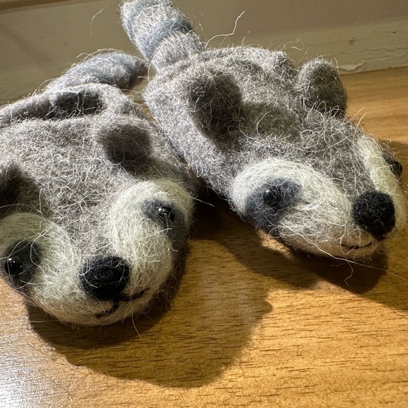 Adorable Raccoon Kids Animal Slippers